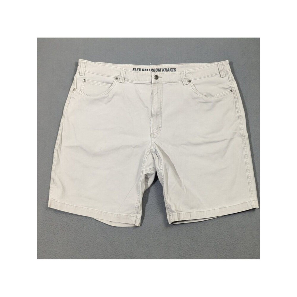 Duluth Trading Co Shorts Men's 44 Gray Flex Ballroom Khaki 5 Pocket 11"